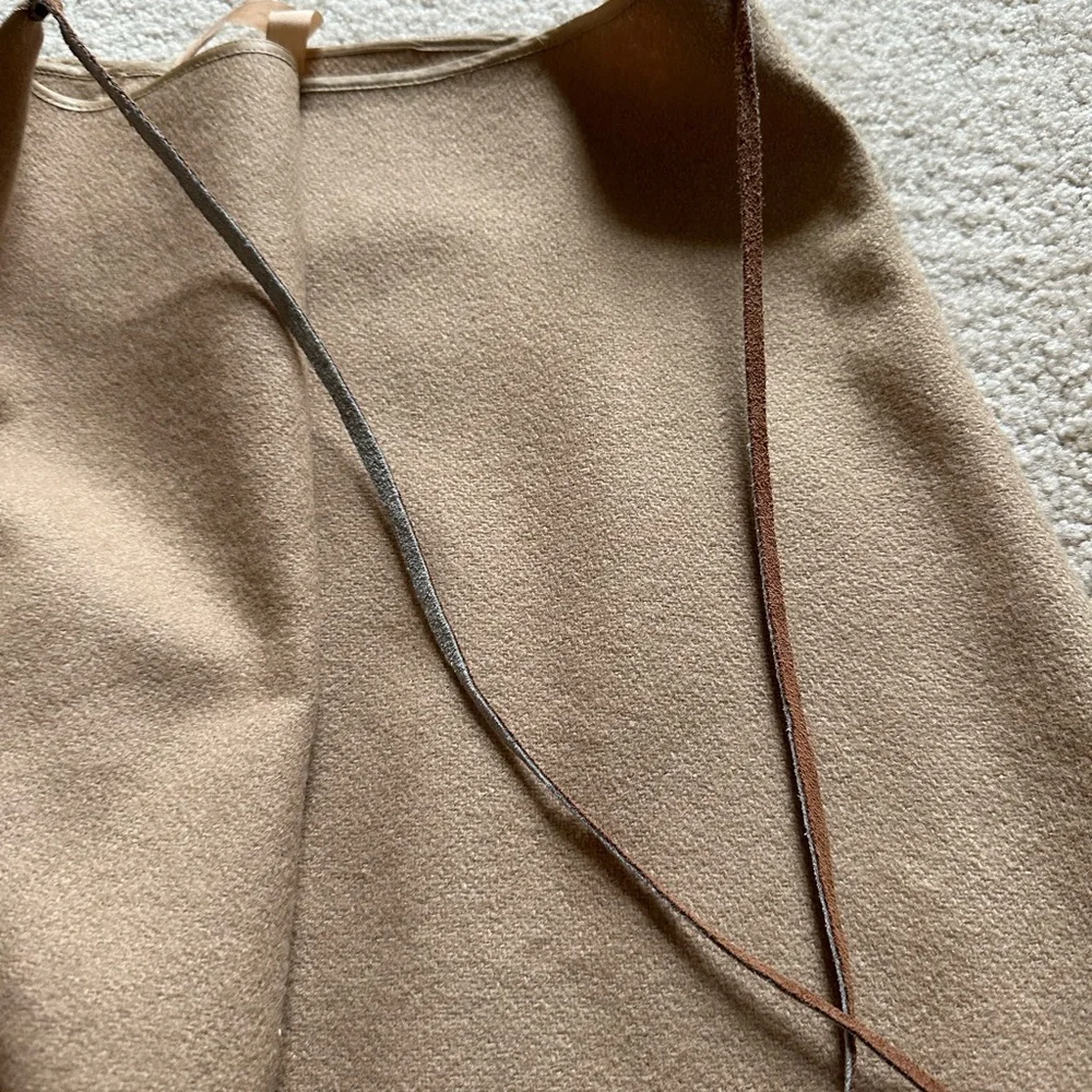 New Handmade Woman’s Light Brown Wrap Skirt, Sz M/L (see measurements)